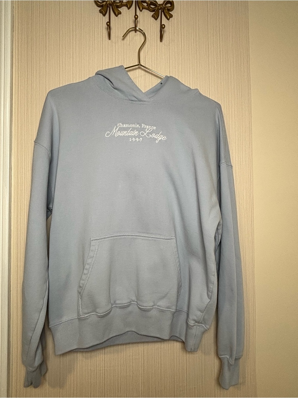 Hollister light blue hoodie XXS